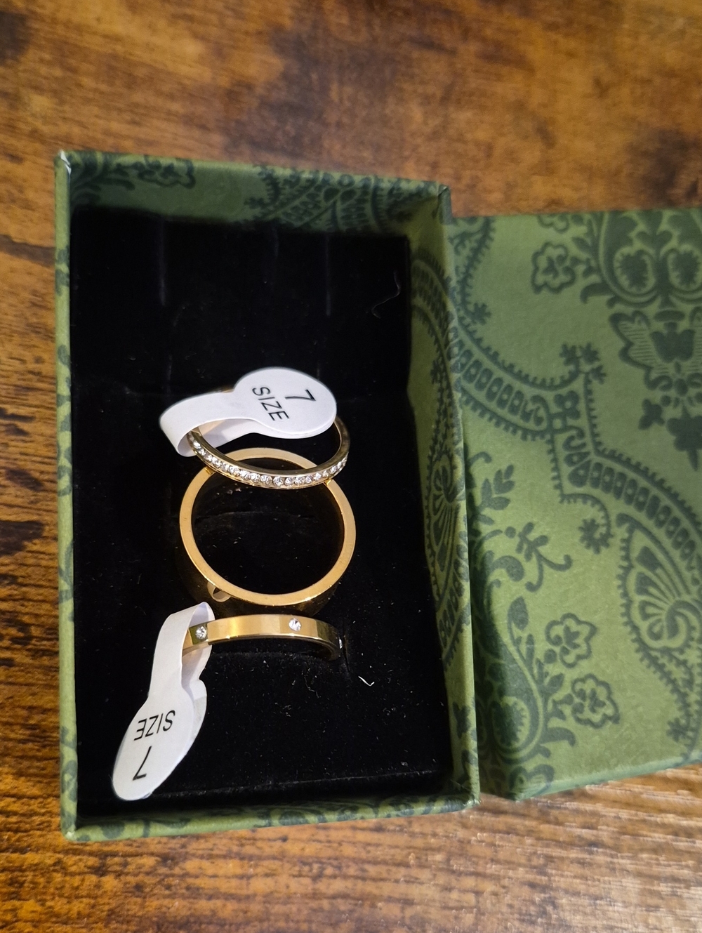Women's Gold Tone Stackable Ring Set - Size 7